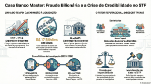 Caso Banco Master: resort no PR põe relatoria de Toffoli sob pressão